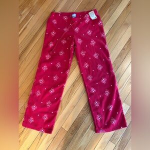 NWT Old Navy Intimates Red Heart Spade Women’s Med. Pajama Bottoms Cozy Fleece